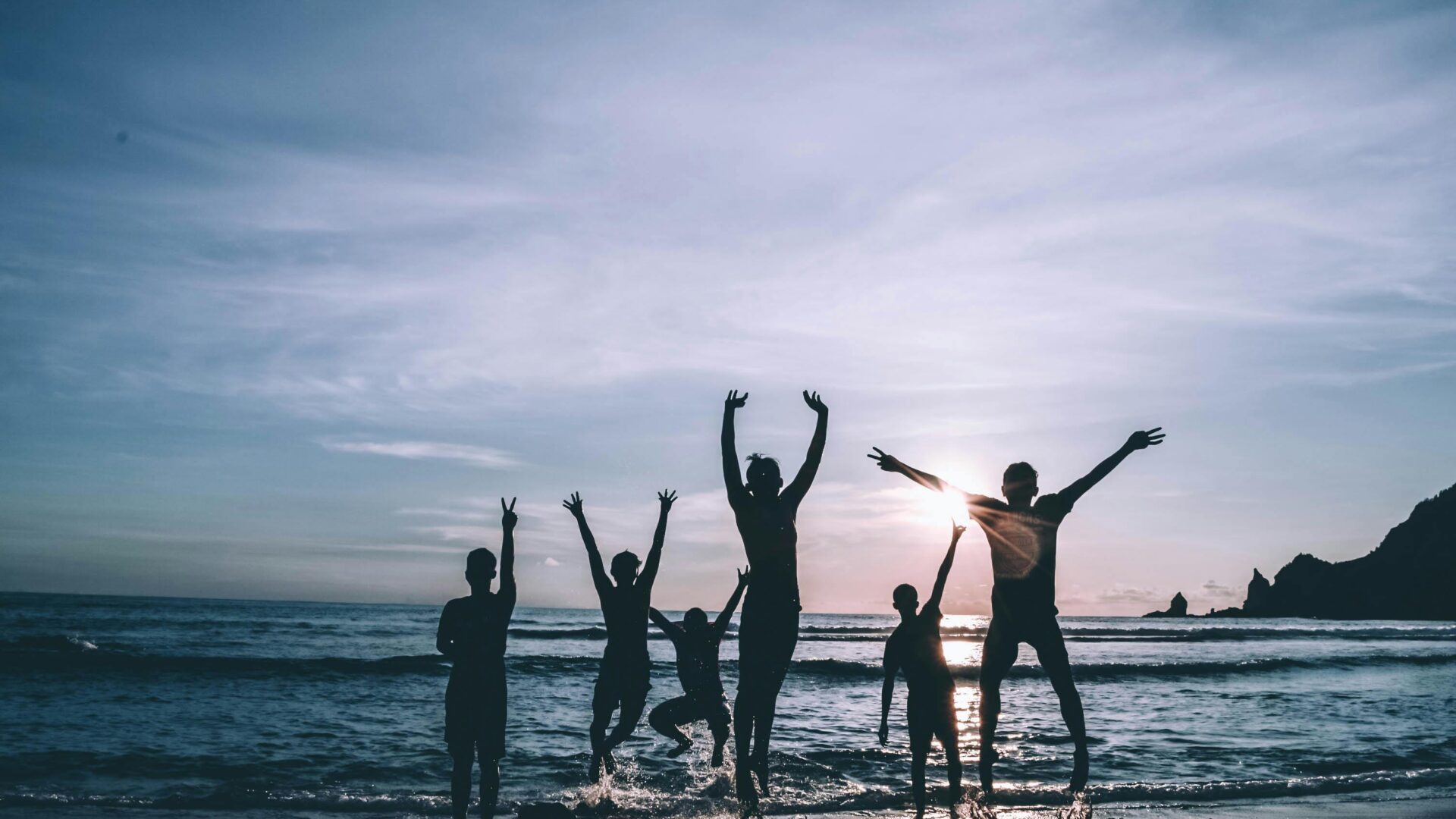 Sortie entre amis sur la plage